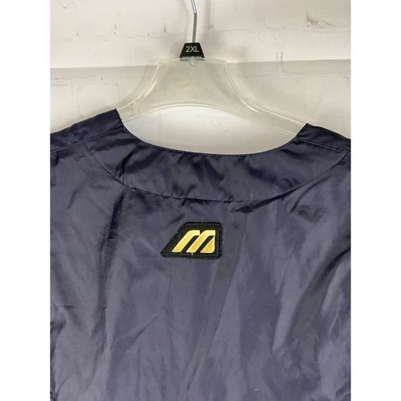 Mizuno Batting Practice Workout Pullover Men’s Medium 38-40 Blue Long Sleeve - Picture 3 of 3
